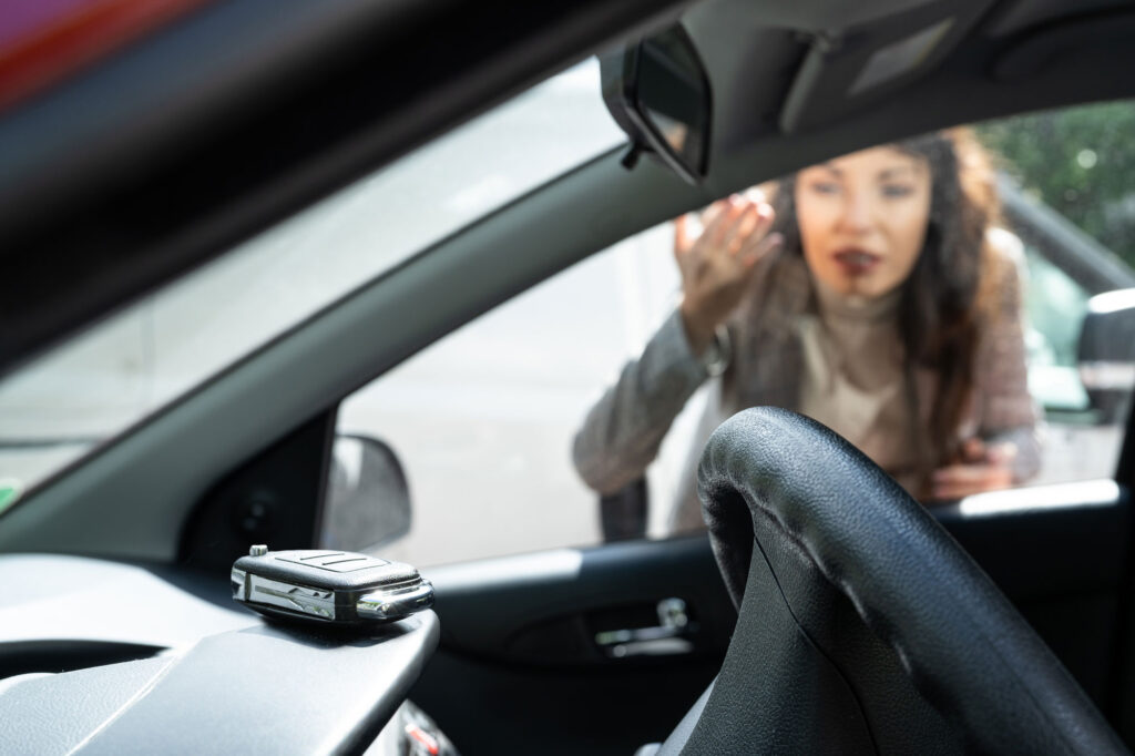 Lady locked out of her car