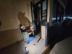 Rekeying commercial exit door