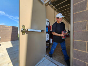 Rekeying commercial exit door
