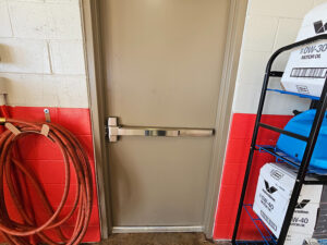 Rekeying commercial exit door