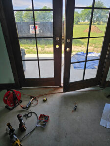 Residential door hardware installation