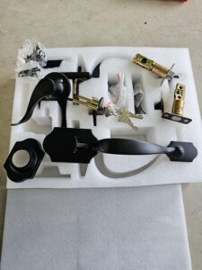 Residential door hardware installation