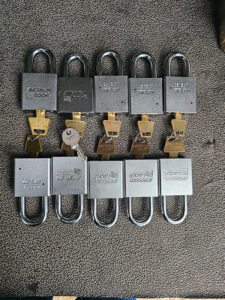 Solid steel padlocks